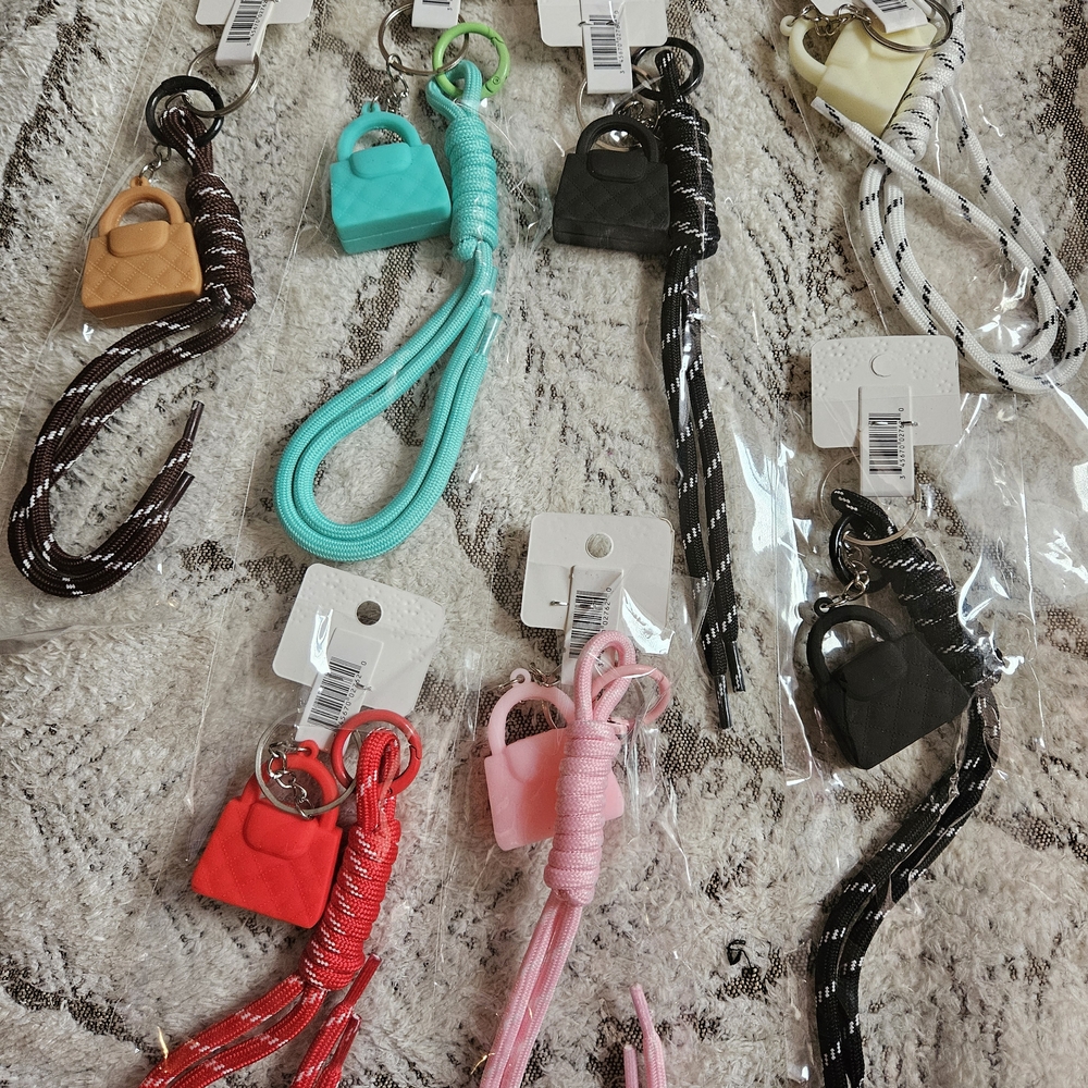 Colorful Mini Bag Keychains with Rope Winners Choice Pick 1
